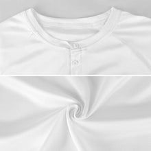 Cargar imagen en el visor de la galería, Camiseta Raglan manga corta para hombre DT36 con tres botones personalizado con foto patrón texto (impresión de imágenes múltiples)

