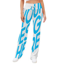 Cargar imagen en el visor de la galería, Pantalones de yoga rectos con cordones para mujer XP Personalizados con Impresión Completa de una imagen con Foto Logo Patrón Texto
