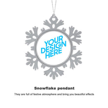 Cargar imagen en el visor de la galería, Decoraciones Navideñas de Copos de Nieve Colgantes con Diseño Personalizado de Tus Patrones o Nombres Online
