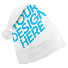Cargar imagen en el visor de la galería, Gorro de Papá Noel de Navidad con Diseño Personalizado Personalizada de Tus Nombres o Fotos
