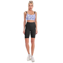 Cargar imagen en el visor de la galería, Sujetador Deportivo con Tirantes para Gimnasio Fitness Entrenamiento de Mujer YJ034 Personalizado con Impresión Completa de múltiples imágenes con Foto Logo Patrón Texto
