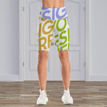 Cargar imagen en el visor de la galería, Pantalones Cortos de Entrenamiento Mallas de Yoga Deportivas Leggings de Cintura Alta para mujer Y10B Personalizados con Impresión Completa de múltiples imágenes con Foto Logo Patrón Texto
