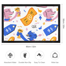 Cargar imagen en el visor de la galería, Alfombra de Tela sin Tejida de Goma Negra con Diseño Personalizada JJ0506002 con Tu Texto Foto Patrón
