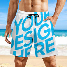 Cargar imagen en el visor de la galería, Traje de Baño para Hombres, pantalones cortos de playa de secado rápido con función de compresión personalizados con impresión completa de una imagen con foto patrón texto
