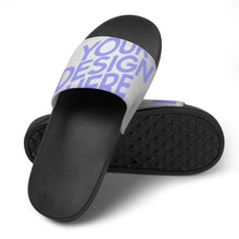 Cargar imagen en el visor de la galería, Zapatillas de baño antideslizantes de PVC blanco negro para hombre mujer FS0807021 Personalizadas con Impresión Completa con Foto Logo Patrón Texto
