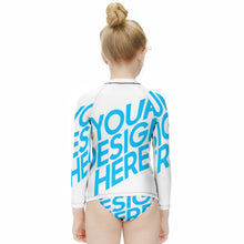 Cargar imagen en el visor de la galería, Traje de Baño de Surfing de Manga Larga Dividido para Niñas NT020 Personalizado con Impresión Completa con Foto Logo Patrón Texto
