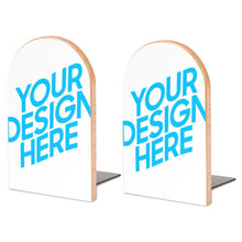 Cargar imagen en el visor de la galería, Sujeta Libros 2 Pares / Oficina Soporte Libros Talla Grande / Sujetalibros Originales / Estanteria de Madera para Escuela Decoración del Hogar BG1613026 Personalizada con Foto Logo Patrón Texto
