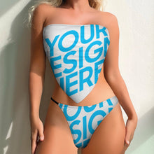 Cargar imagen en el visor de la galería, 2024 nuevo bikini sexy moda sin tirantes push up conjunto 2 piezas personalizado con foto patrón texto (impresión de imagen única)

