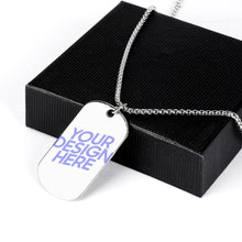 Cargar imagen en el visor de la galería, Collar Conmemorativo / Colgante de Placa Identificación para Mujer Hombre SS1401117 Grabado Personalizado con Texto Nombre
