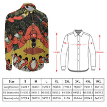 Cargar imagen en el visor de la galería, Camisa con Manga Larga Solapa Bontones para Hombres 3M38 Personalizada con Impresión Completa de una imagen con Foto Logo Patrón Texto
