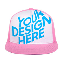 Cargar imagen en el visor de la galería, Gorra de Borde Plano de Béisbol con Diseño Personalizado de Tus Imágenes o Textos
