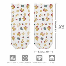 Cargar imagen en el visor de la galería, Calcetines cortos transpirables Calcetines deportivos (5 pares del mismo diseño) para mujer hombre FS0808023 Personalizados con impresión completa con Foto Logo Patrón Texto
