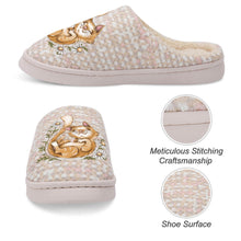 Cargar imagen en el visor de la galería, Zapatillas para Hogar de Algodón para Mujer con Diseño Personalizado Personalizada de Tus Nombres o Imágenes
