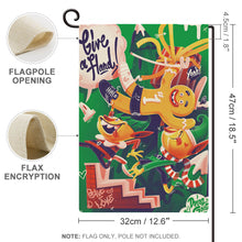 Cargar imagen en el visor de la galería, Bandera de Jardín de Lino Denso (Ambos lados Mismos) con Diseño Personalizado Personalizada de Tus Fotos o Textos
