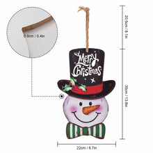 Cargar imagen en el visor de la galería, Cartel de Madera de Muñeco de Nieve de Navidad con Diseño Personalizado Personalizada de Tus Imágenes o Textos
