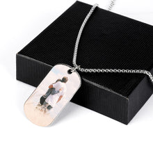 Cargar imagen en el visor de la galería, Collar Conmemorativo / Colgante de Placa Identificación para Mujer Hombre SS1401117 Grabado Personalizado con Texto Nombre
