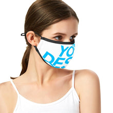Cargar imagen en el visor de la galería, Máscara Mascarilla Transpirable con Filtro de Poliéster con Diseño Personalizado de Tus Patrones o Textos
