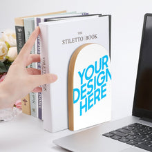 Cargar imagen en el visor de la galería, Sujeta Libros 2 Pares / Oficina Soporte Libros Talla Grande / Sujetalibros Originales / Estanteria de Madera para Escuela Decoración del Hogar BG1613026 Personalizada con Foto Logo Patrón Texto
