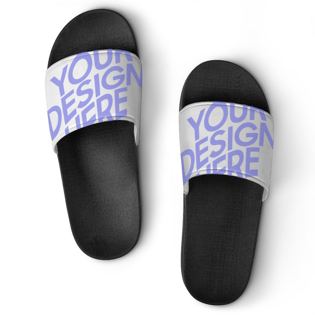 Zapatillas de baño antideslizantes de PVC blanco negro para hombre mujer FS0807021 Personalizadas con Impresión Completa con Foto Logo Patrón Texto
