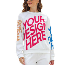 Cargar imagen en el visor de la galería, Sudadera Manga Larga con Cuello Redondo de Moda para mujer RH Personalizada con Multi-Imágenes con Foto Logo Patrón Texto
