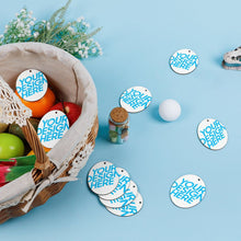 Cargar imagen en el visor de la galería, Etiqueta colgante ovalada de madera 10 piezas para decoración del hogar fiesta Pascua GY0903846 Personalizada con Foto Logo Patrón Texto
