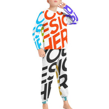 Cargar imagen en el visor de la galería, Traje / Conjunto de pijama suave con estampado para niños JTZ Personalizado con Impresión Completa de múltiples imágenes con Foto Logo Patrón Texto
