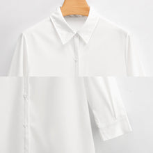 Cargar imagen en el visor de la galería, Vestido camisero manga larga cuello abotonado solapa para mujer JS Personalizado con Impresión Completa de una imagen con Foto Logo Patrón Texto
