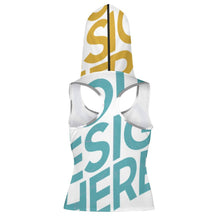 Cargar imagen en el visor de la galería, Sujetador Deportivo / Chaleco Deportivo con Capucha Cremallera para Mujer B772 Personalizado Impresion Completa de Múltiples Imágenes con Foto Logo Patrón Texto
