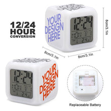 Cargar imagen en el visor de la galería, Reloj Despertador con 7 Colores Cambiados Alarma Digital con Calendario y Termómetro para Trabajar Estudiantes JJ0529002 Personalizado Impresion Completa de Múltiples Imágenes con Foto Logotipo Patrón Texto
