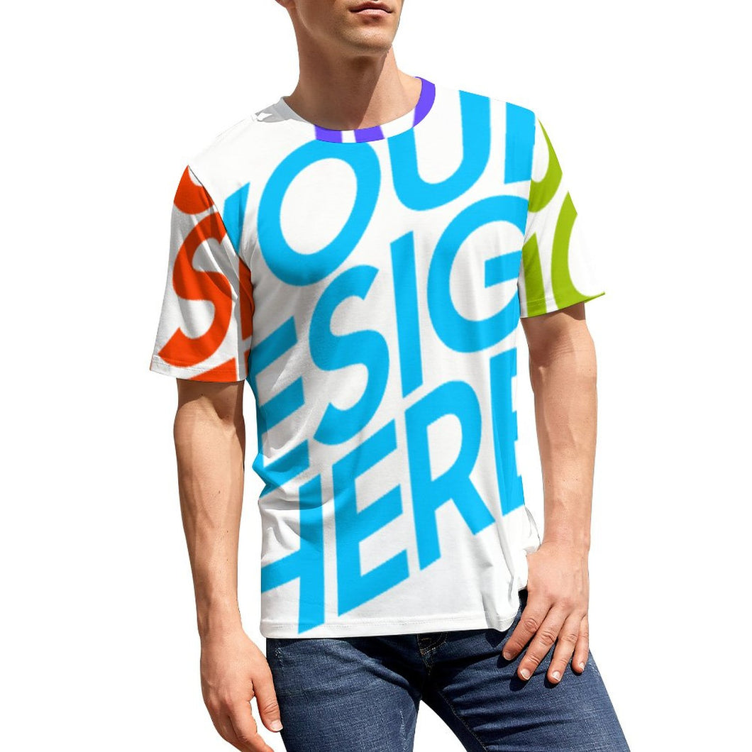 Camiseta Manga Corta Suave Casual de Verano para hombre NT Personalizada con Impresión Completa de múltiples imágenes con Foto Logo Patrón Texto