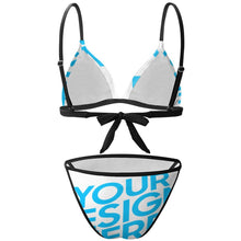 Cargar imagen en el visor de la galería, Bikini de Triángulo para Mujer BK2134 Personalizado con impresión completa de una sola imagen con Foto Logo Patrón Texto
