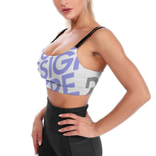 Cargar imagen en el visor de la galería, Sujetador Deportivo con Tirantes para Gimnasio Fitness Entrenamiento de Mujer YJ034 Personalizado con Impresión Completa de múltiples imágenes con Foto Logo Patrón Texto
