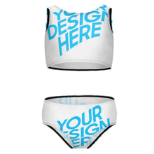Cargar imagen en el visor de la galería, Bikini / Bañador de dos Piezas con Estampado para Niñas NT013 Personalizado con Impresión Completa con Foto Logo Patrón Texto
