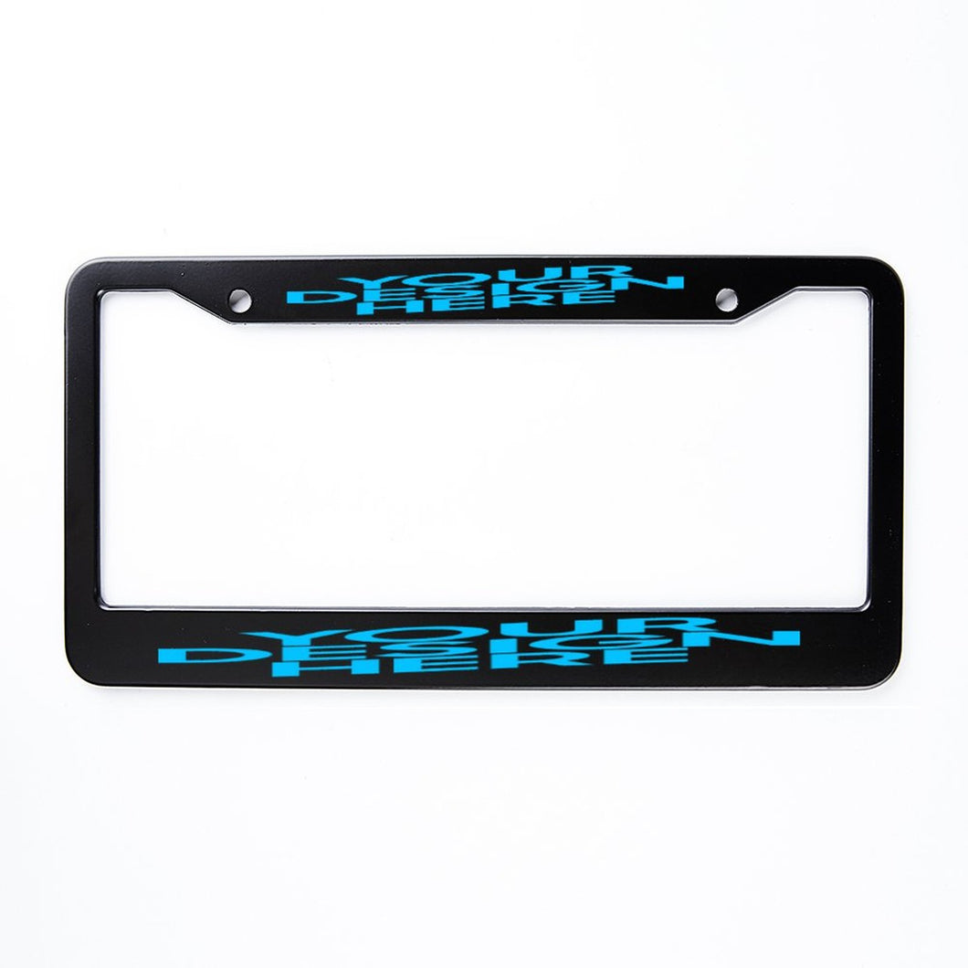 Marco de Matrícula Bicolor de Aluminio con Impresión UV de Diseño Personalizado con Tus Fotos o Textos