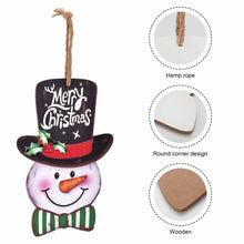 Cargar imagen en el visor de la galería, Cartel de Madera de Muñeco de Nieve de Navidad con Diseño Personalizado Personalizada de Tus Imágenes o Textos
