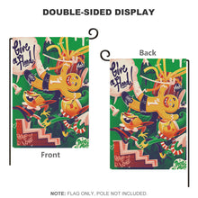 Cargar imagen en el visor de la galería, Bandera de Jardín de Lino Denso (Ambos lados Mismos) con Diseño Personalizado Personalizada de Tus Fotos o Textos
