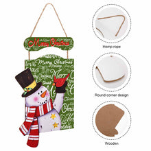 Cargar imagen en el visor de la galería, Cuadro de Madera de Muñeco de Nieve Navideño con Diseño Personalizado Personalizada de Tus Fotos o Textos
