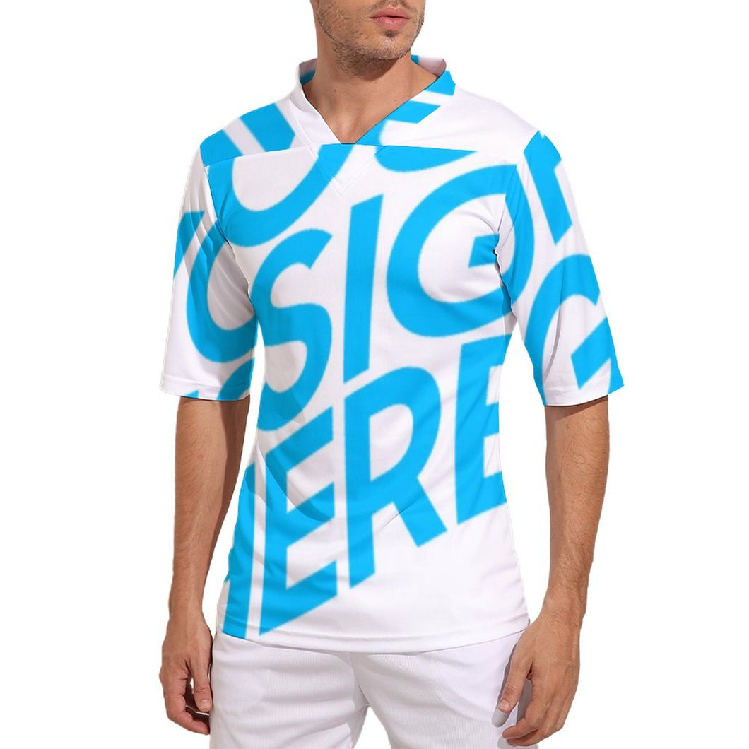 Camiseta de béisbol fútbol manga corta deportiva cuello en V secado rápido para hombre XT Personalizada con Impresión Completa de una imagen con Foto Logo Patrón Texto