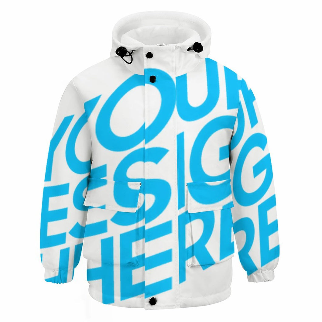 Chaqueta corta gruesa con forro polar para niños niñas A679 Personalizada con Impresión Completa de una imagen con Foto Logo Patrón Texto