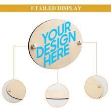 Cargar imagen en el visor de la galería, Placa con número de la casa Chapa Plancha de casa de Madera Oval GY0903287 Personalizado Personalizada con Foto, Texto o Logo
