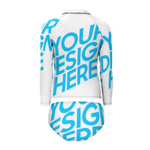 Cargar imagen en el visor de la galería, Traje de Baño de Surfing de Manga Larga Dividido para Niñas NT020 Personalizado con Impresión Completa con Foto Logo Patrón Texto
