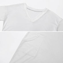 Cargar imagen en el visor de la galería, Vestido suelto con cuello en V bolsillo de moda para mujer LQ Personalizada con Impresión Completa de múltiples imágenes con Foto Logo Patrón Texto
