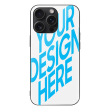 Cargar imagen en el visor de la galería, Funda de cristal para teléfono iPhone 15 / 15 Plus / 15 Pro / 15 Pro Max personalizado con patrón foto texto
