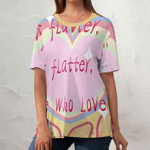 Cargar imagen en el visor de la galería, Camiseta de manga corta de algodón con estampado para mujer ZP057  Personalizada con Foto, Texto o Logo
