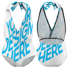 Cargar imagen en el visor de la galería, Bañador con Cuello Halter de Moda para Niñas NT044 Personalizado con Foto Logo Patrón Texto Impresión Completa
