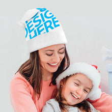 Cargar imagen en el visor de la galería, Gorro de Papá Noel para Adultos de Poliéster con Diseño Personalizado de Tu Foto o Texto
