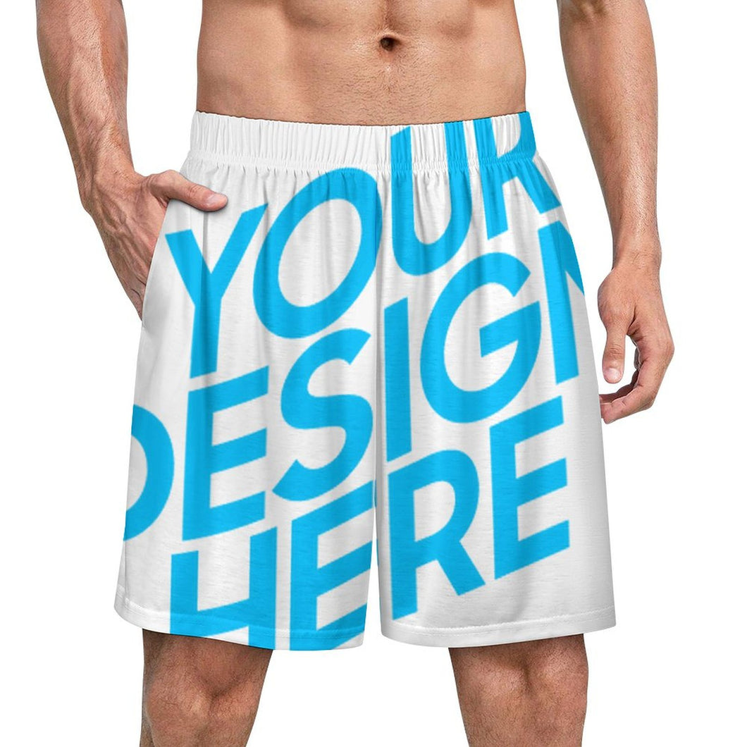 Pack de 1 pantalón corto de noche cómodo y suave para hombre LM012 personalizado con patrón foto texto (impresión de imagen única)