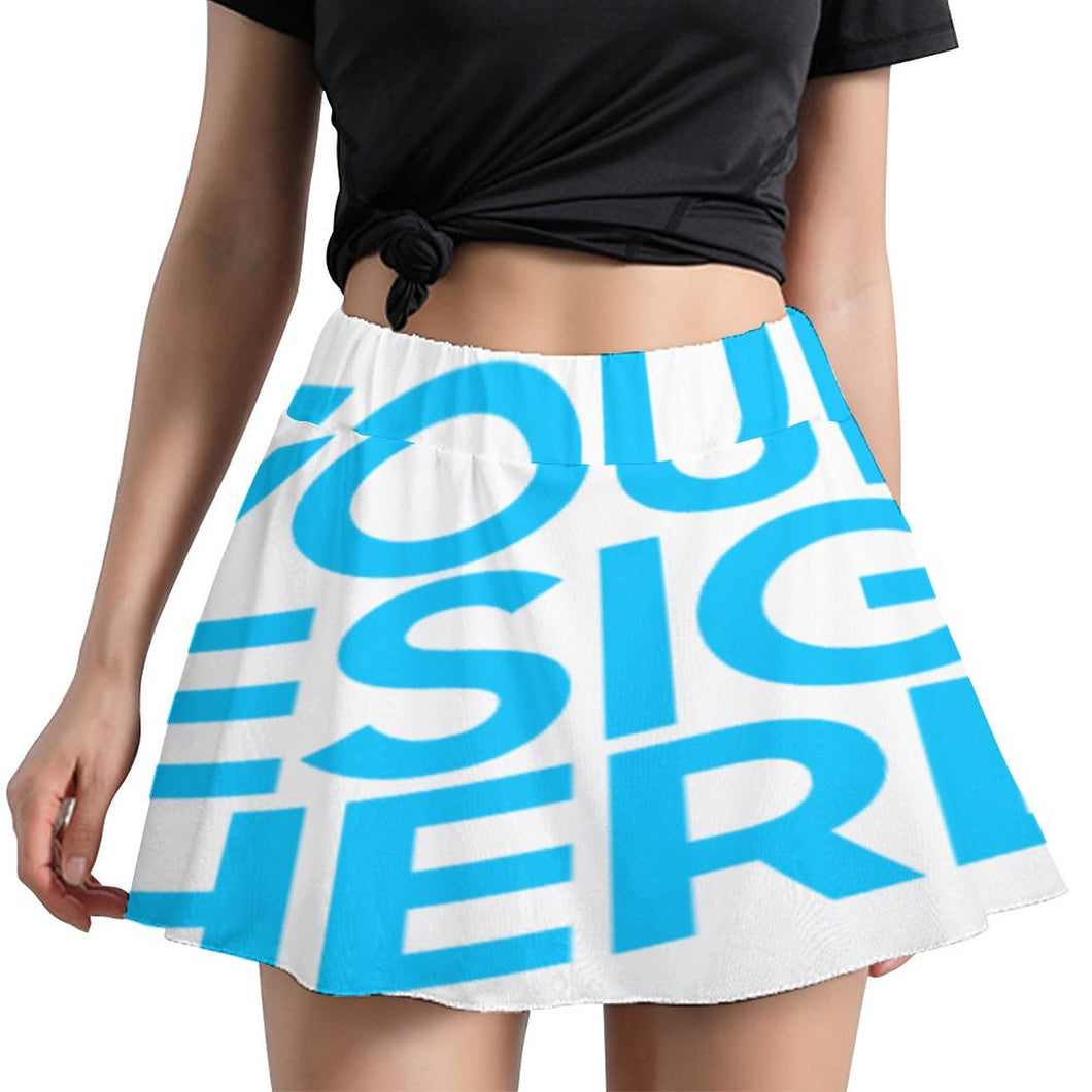 Minifalda corta elegante sexy de verano mujer con estampado para mujer B550 Personalizada con Impresión Completa de una imagen con Foto Logo Patrón Texto