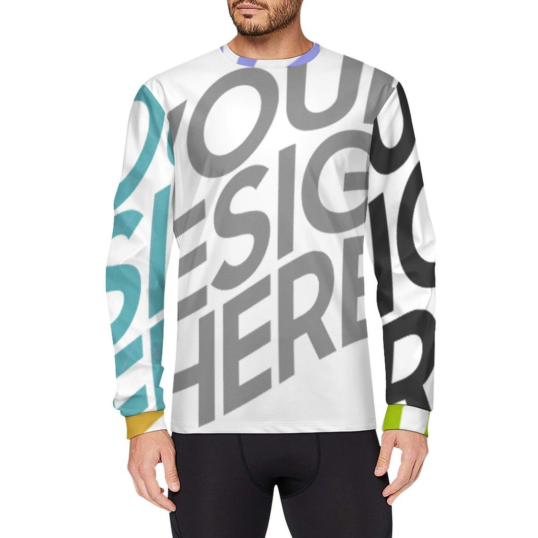 Maillot de Ciclismo Manga Larga / Camiseta Deportiva para Hombre SDS017 Personalizado con Impresión Completa de Múltiples Imágenes con Foto Logo Patrón Texto