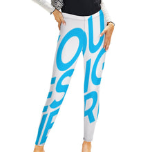 Cargar imagen en el visor de la galería, Leggings casuales regulares cintura alta pantalones deportivos de yoga para mujer NZ205 Personalizados con Impresión Completa de una imagen con Foto Logo Patrón Texto
